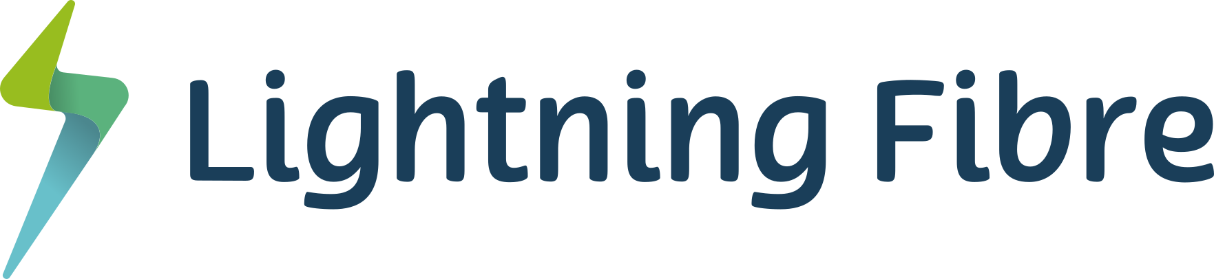 Lightening fibre logo