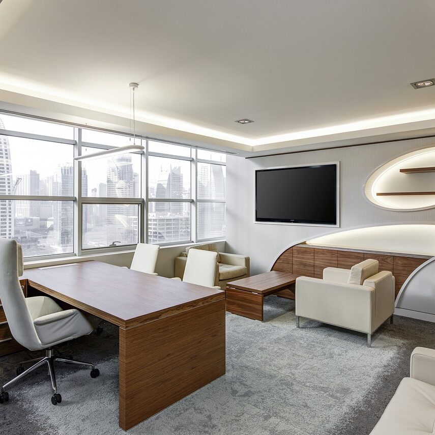 interior office in stylish decor